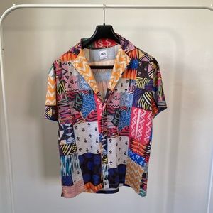 Zara Knit Button Up Shirt